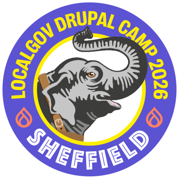 localgov drupal camp sheffiled 2026 lizzy the elephant