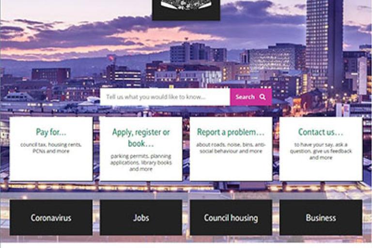 Sheffield council homepage image