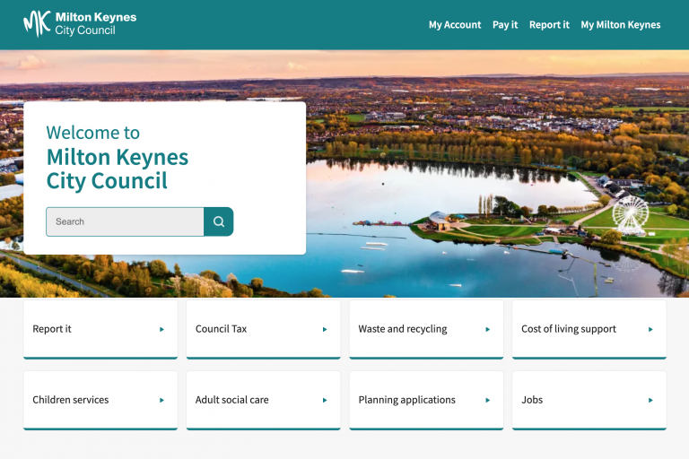 Milton Keynes Council homepage
