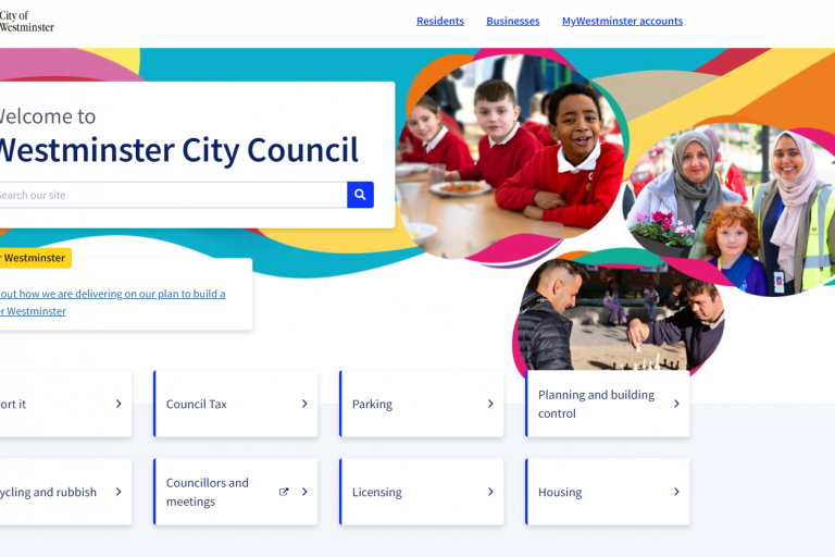 Westminster Council homepage