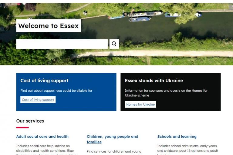 Essex County Council homepage