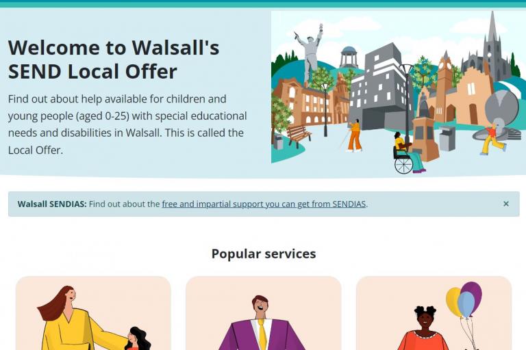 Walsall SEND local offer microsite