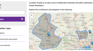 Polygon areas on directory maps