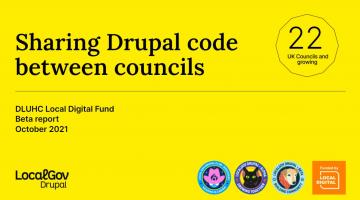 Deck front page. Sharing Drupal code between councils 