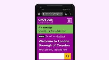 new Croydon website on a mobile phone