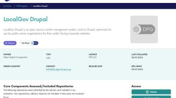 Digital Public Good website - localgov drupal profile page
